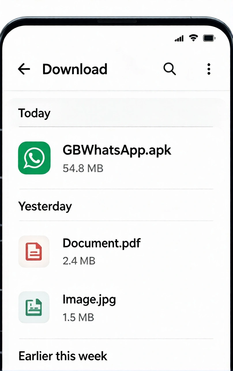 Temukan file APK